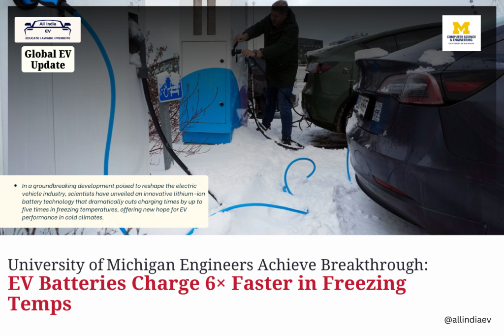 Michigan Engineers Enable EV Charging 6× Faster in Cold